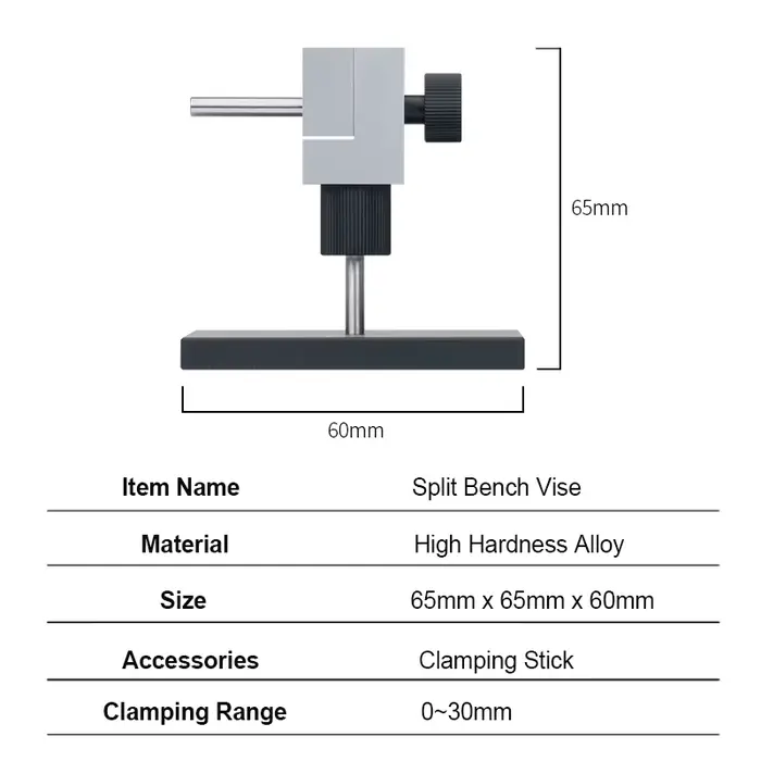 RAYSTUDIO – étau d'établi fendu 0.005mm