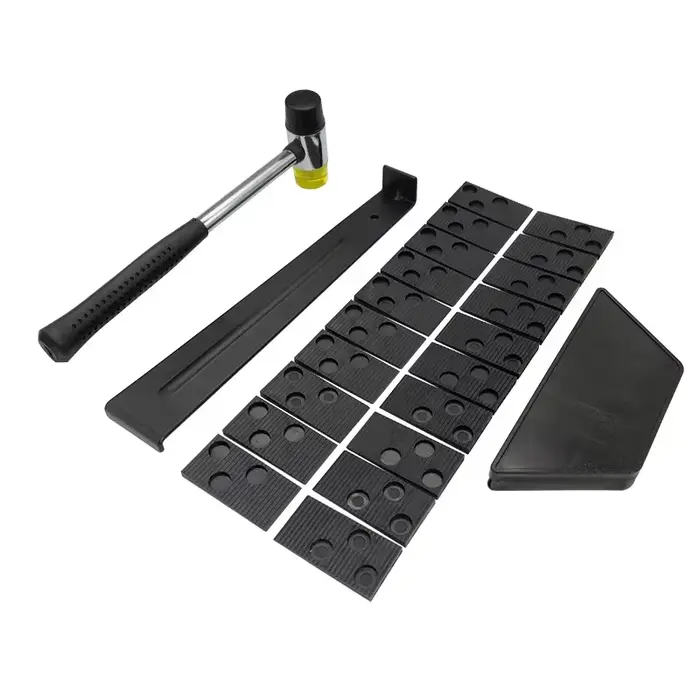 Kit complet d'installation de sol stratifié en bois, bricolage, avec 20 entretoises pour un montage 