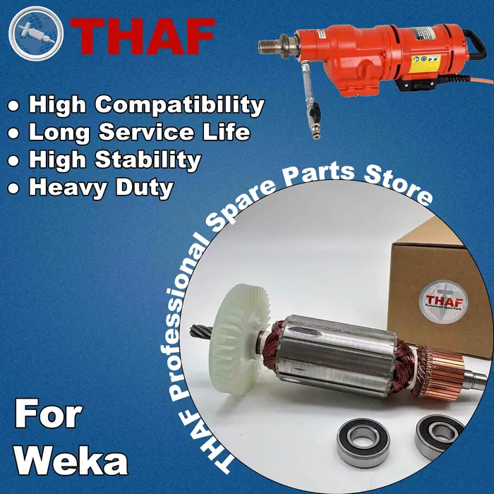 AC 220V 240V DK32 Induit Rotor pour WEKA Machine de forage Pièces de rechange Foreuse à cœur DK