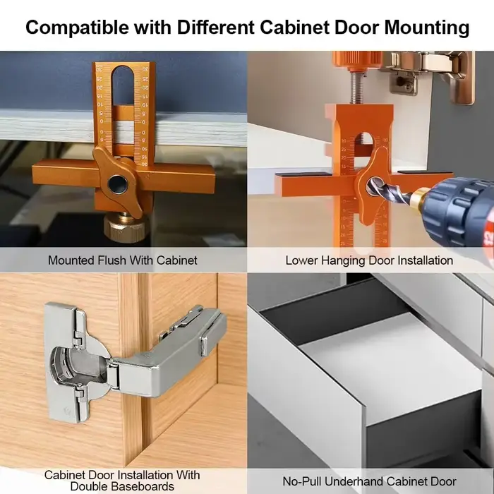 Gabarit de montage de porte d'armoire