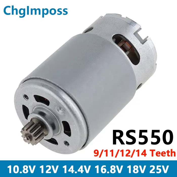 Moteur de scie à chaîne RS550, 9/11/12/13/14 dents, 25000 tr/min, Micro moteur DC pour scie à main R