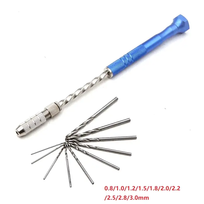 Perceuse hélicoïdale manuelle semi-automatique étendue bleue de 0.5 à 3mm