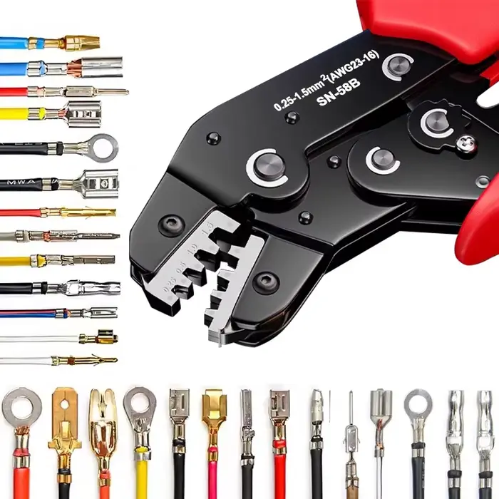 Jeu d'outils de sertissage à cliquet pour canon ouvert Dupont JST MOLEX, bornes Dupont Molex JST TE 