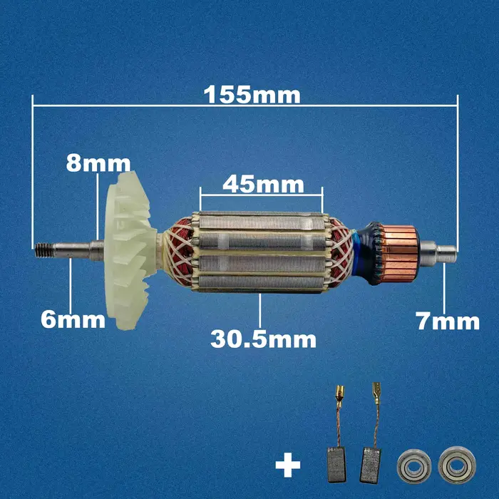 AC 220V 240V GWS750-100 Induit Rotor pour BOSCH GWS750-100S Meuleuse Angulaire Pièces de rechange Me