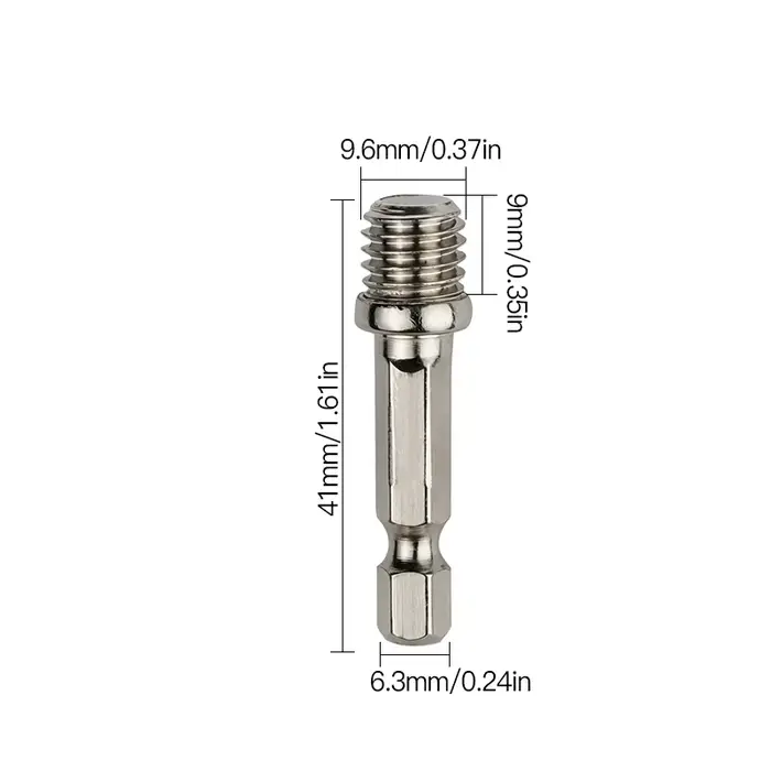 1 pièce Tige adaptateur de conversion pour perceuse électrique, polisseuse, meuleuse d'angle, pour d