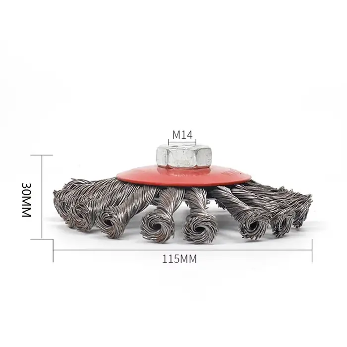 Brosse métallique en acier pour meuleuse