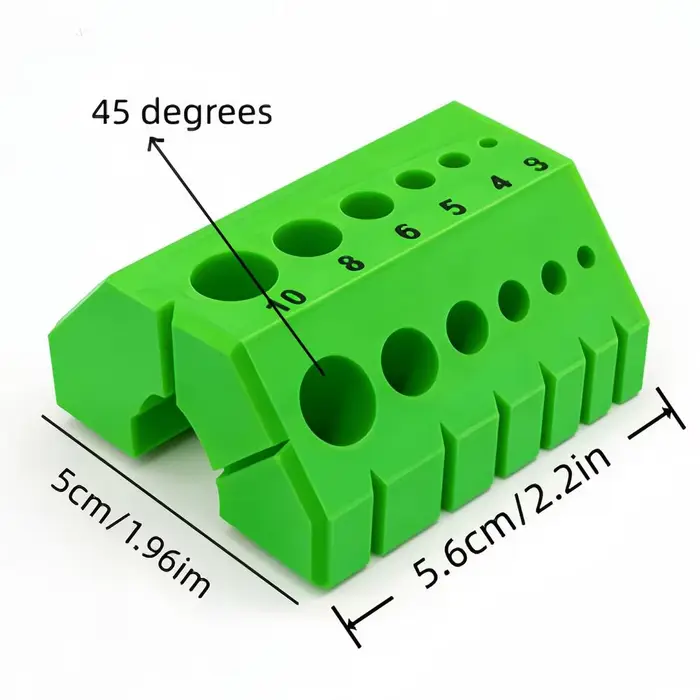 Guide de perçage imprimé en 3D, bloc de perçage à angle 45/90 degrés pour trous droits, idéal pour l