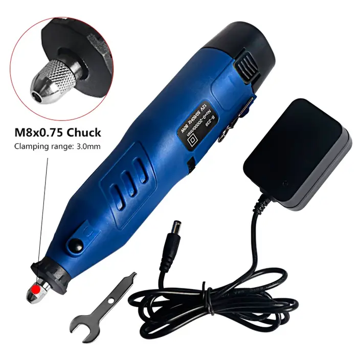 Kit d'outils rotatifs sans fil 12V, perceuse électrique à Recharge sans fil 80W, bricolage pour bois et métal, perceuse électrique 4 vitesses 0-20000r/min