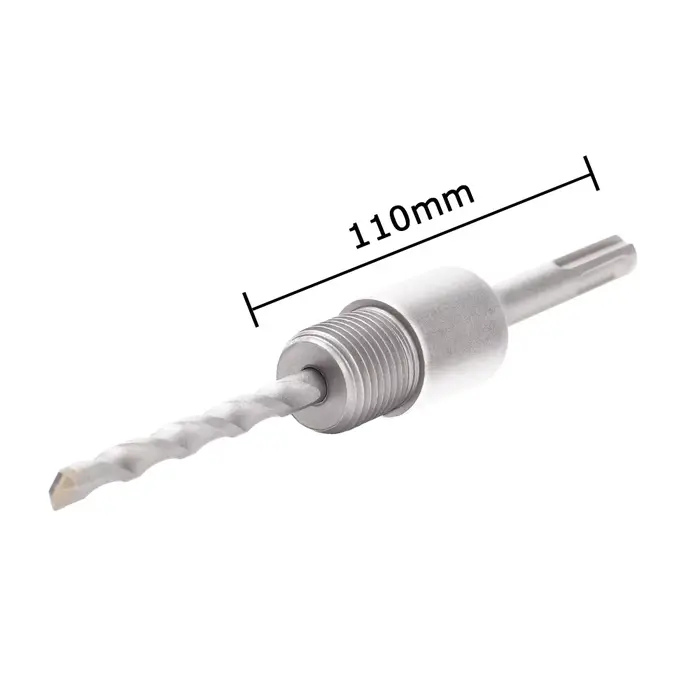 Ensemble de scies cloches pour murs en béton de 30 à 100 mm avec tige SDS Plus de 110 mm, pour perce