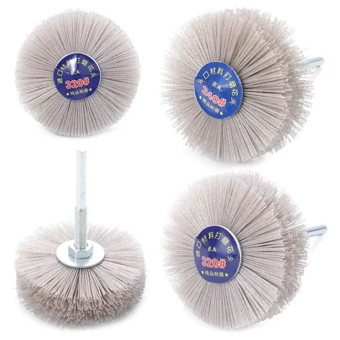 Brosse de Meulage en Nylon, Outil de Calcul, Tête de Fleur, Polissage, Ébavurage, 80 # - 600 #