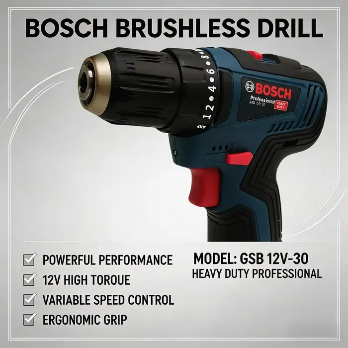 Perceuse électrique professionnelle Bosch-GSB-12-V30