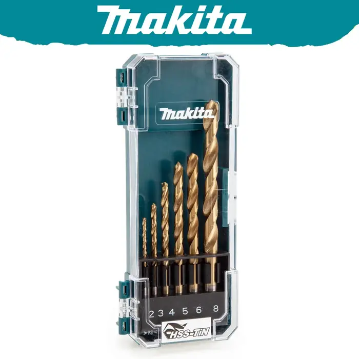 Makita D-72833 D-72861 jeu de forets pour métal/bois HSS-Tin foret hélicoïdal diverses tailles accessoires d'outils multifonctionnels