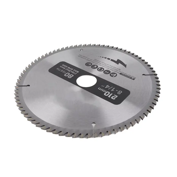 210mm 80 dents diamètre d'alésage 30mm lame de scie circulaire avec 3 joints toriques