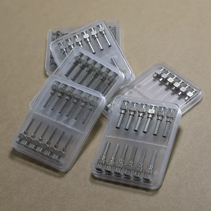 Aiguilles de distribution de 1/2 pouces, 12 pièces, 8 9 10 11 12 13 14 15 16 17 19 20-30g, seringue 