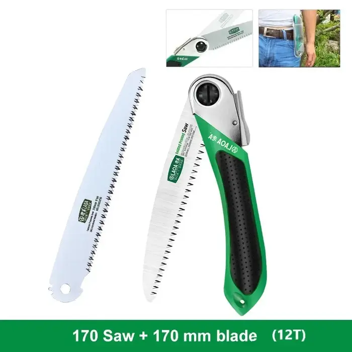 Scie pliante rapide LAOA SK5 170/210 mm pour la coupe du bois sec et frais