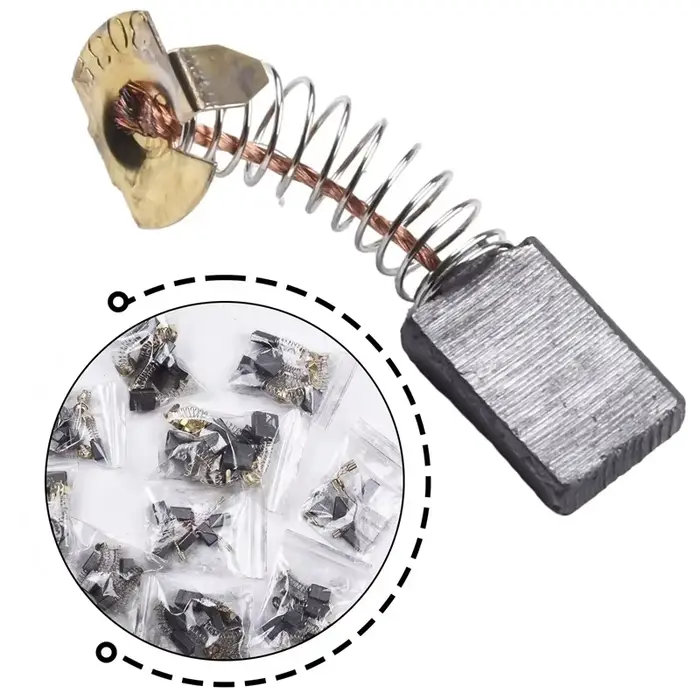 Ensemble de 60 pièces de 10 types de kits de remplacement de balais de carbone pour la réparation et l'entretien des