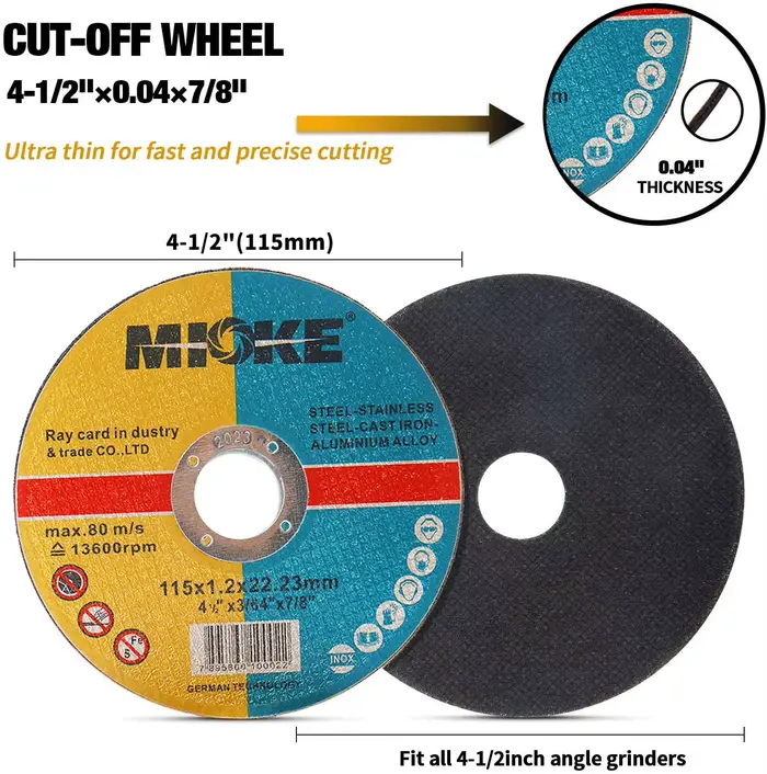 Disque de coupe en métal de lame de scie circulaire de 4.5 pouces 115mm pour des accessoires de meul