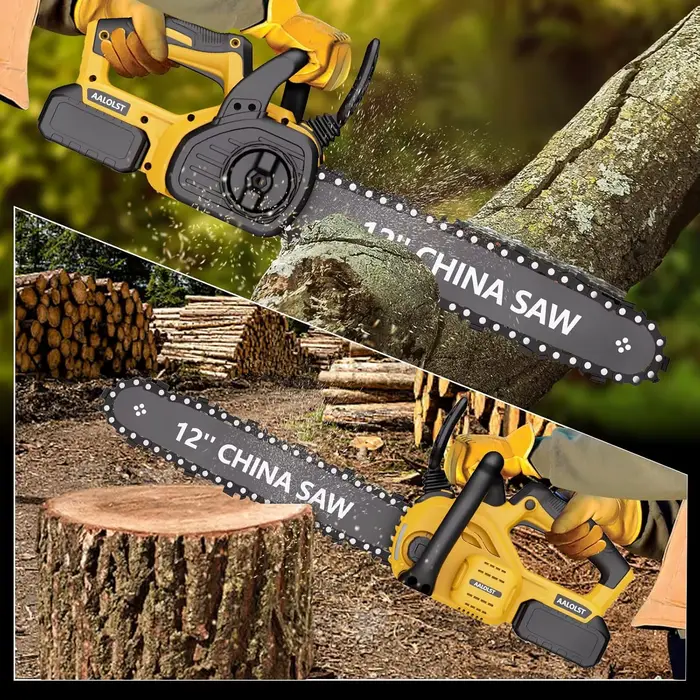 Tronçonneuse électrique portative sans fil de 12 pouces pour la coupe du bois de branche d'arbre pour batterie DeWalt 20v