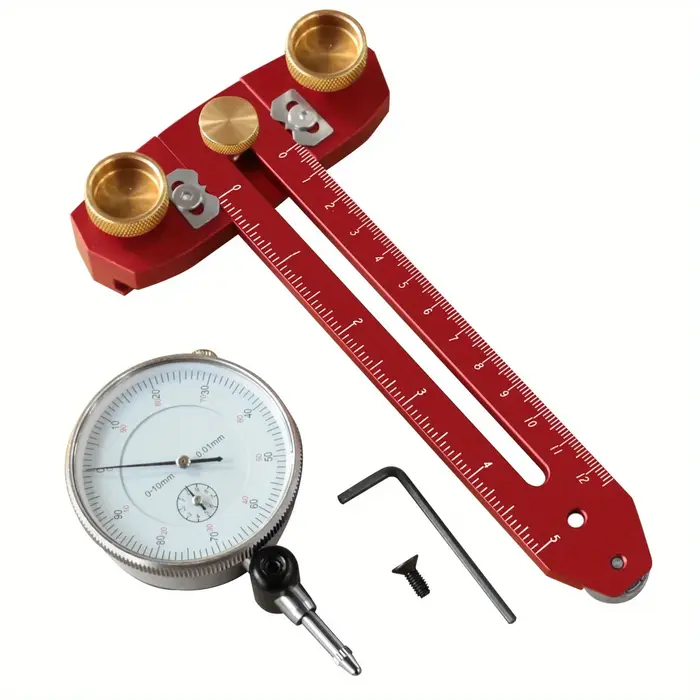 Kit de base de scie à table avec indicateur à cadran de précision pour l'alignement et le calibrage des machines