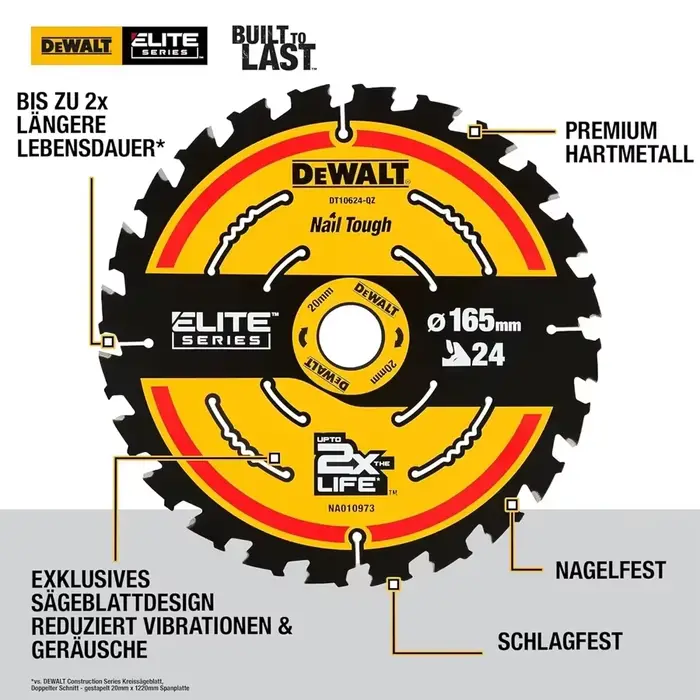 DEWALT DT10624-A9 lame de scie à bois 24T Construction