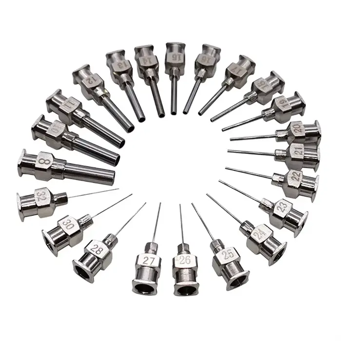 Aiguilles de distribution de 1/2 pouces, 12 pièces, 8 9 10 11 12 13 14 15 16 17 19 20-30g, seringue 
