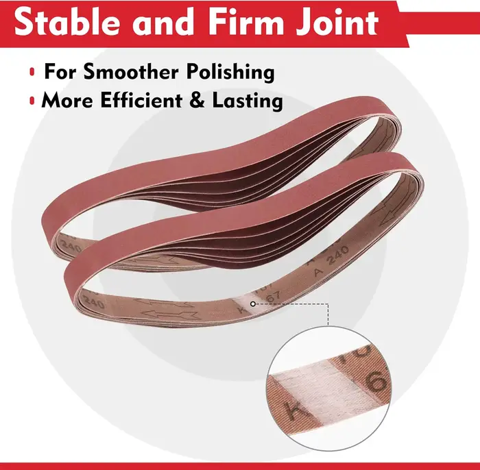 6 bandes abrasives de 1