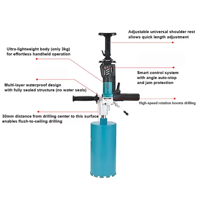 BODA – perceuse humide/sèche sans balais 20-178mm