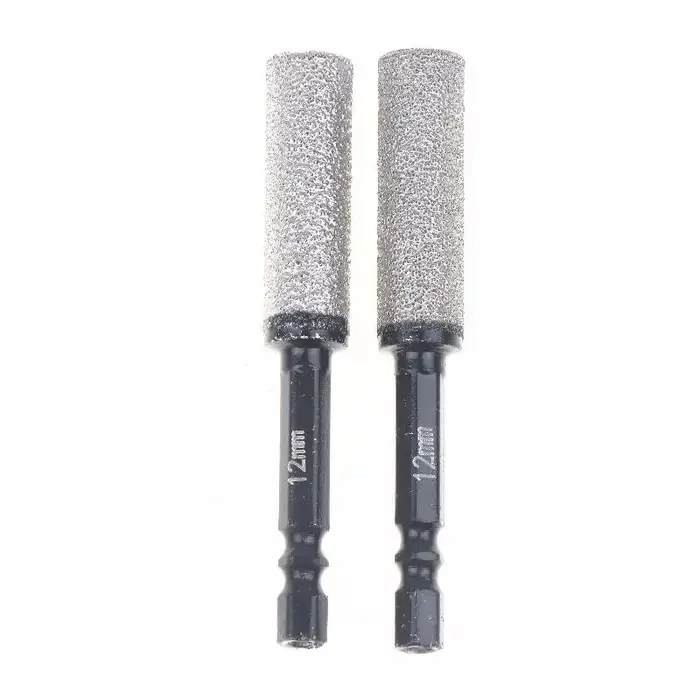Jeu de forets à sec brasés sous vide de 5 à 12 mm - Pack de 2 - Pour divers matériaux durs