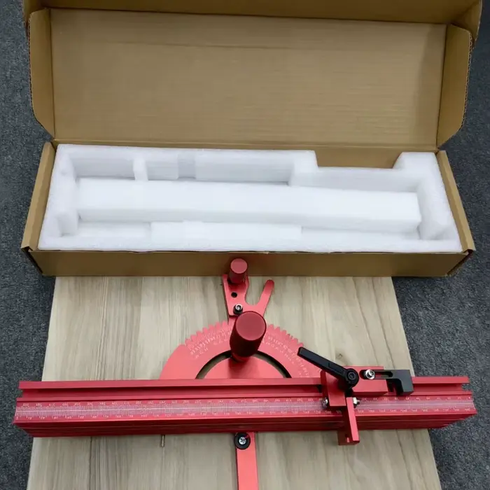 Barre de coupe à onglets 3/4x3/8 po avec butée rabattable pour jauge d'onglet de scie sur table