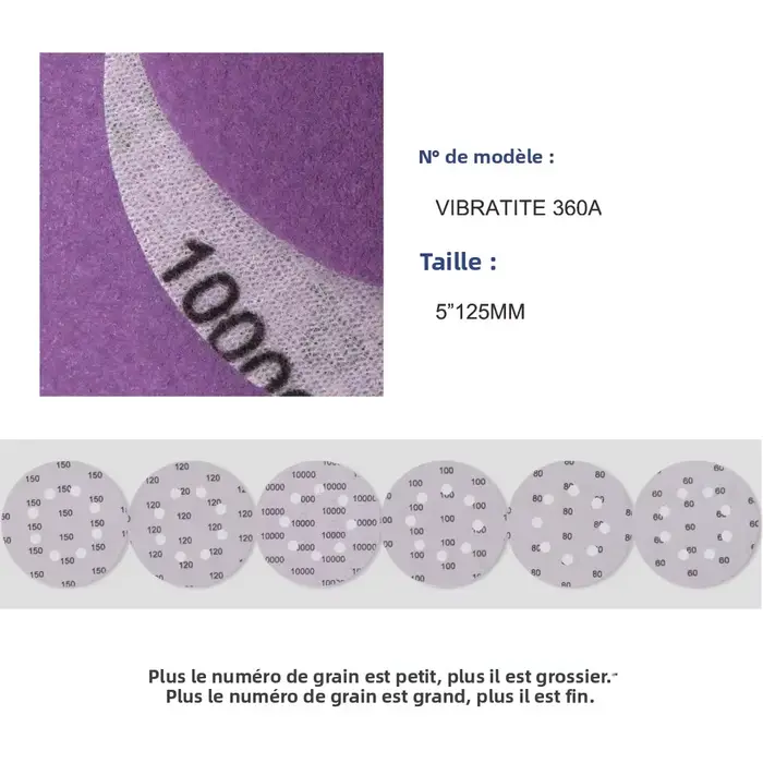Disque de Ponçage en Aluminium avec Boucle à Crochet