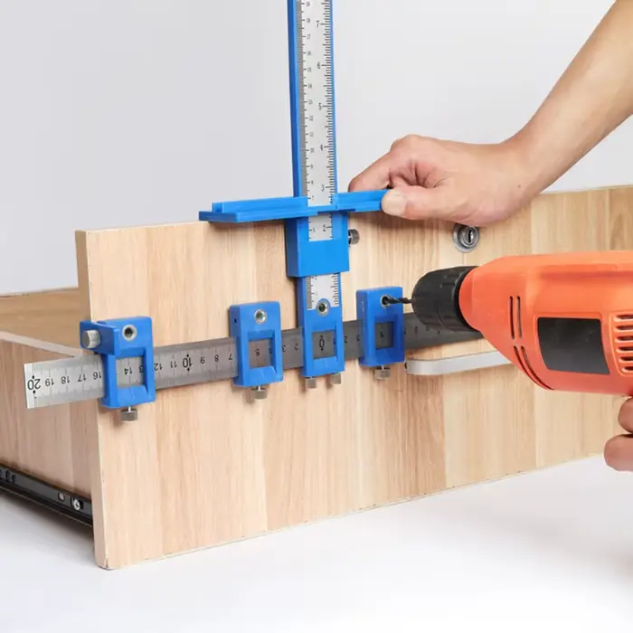 Localisateur de poinçon de perçage pour le travail du bois, Guide de perçage, poignée d'armoire, mod