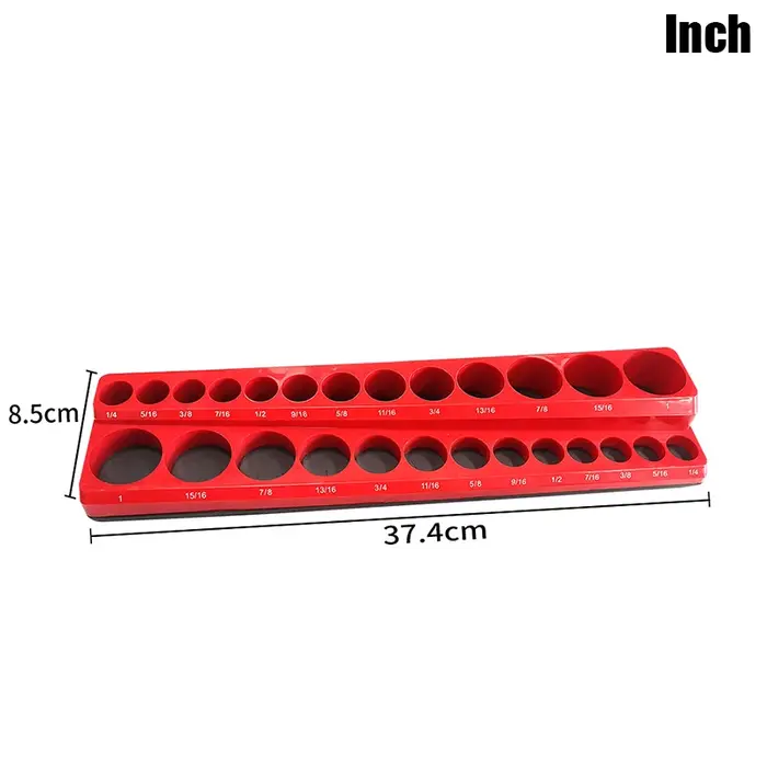 Support de rangement de douilles magnétiques rouges