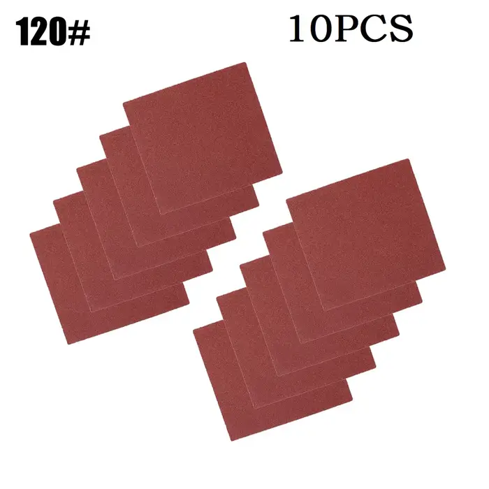 10 pièces 110x100mm papier de verre flocage tampon de ponçage 60-1000 grain papier de verre abrasif 