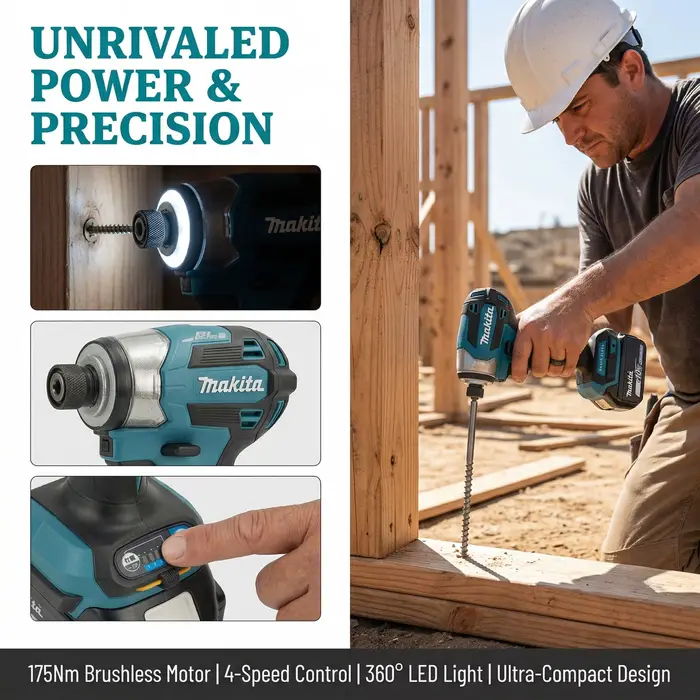 Makita DTD173 Perceuse à percussion sans fil 18V LXT BL avec moteur sans balais