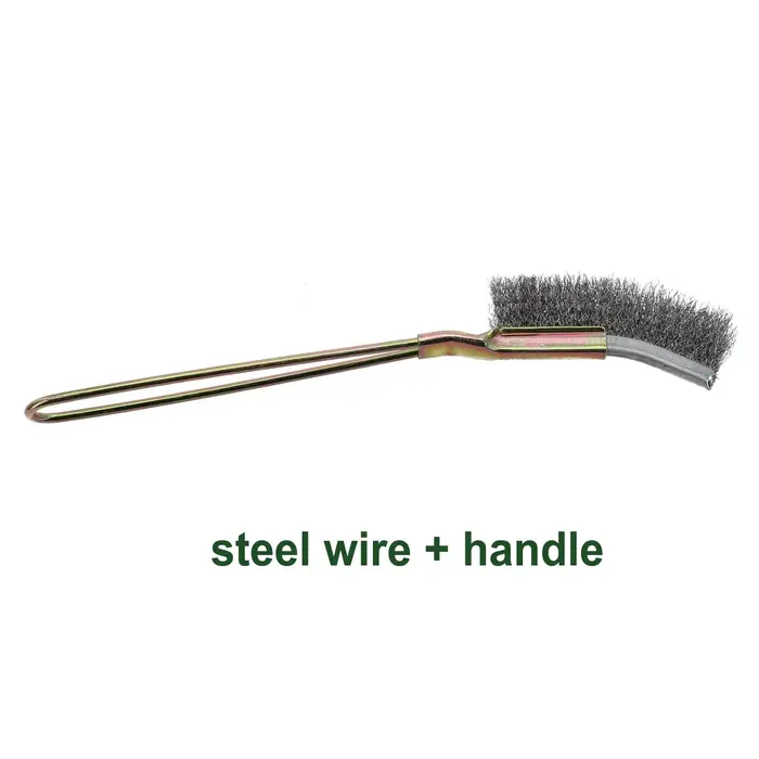 Mini brosse métallique en acier/laiton/nylon