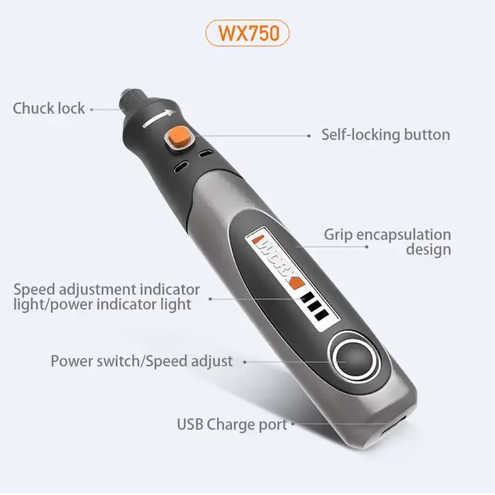 Worx-Mini outil de gravure sans fil