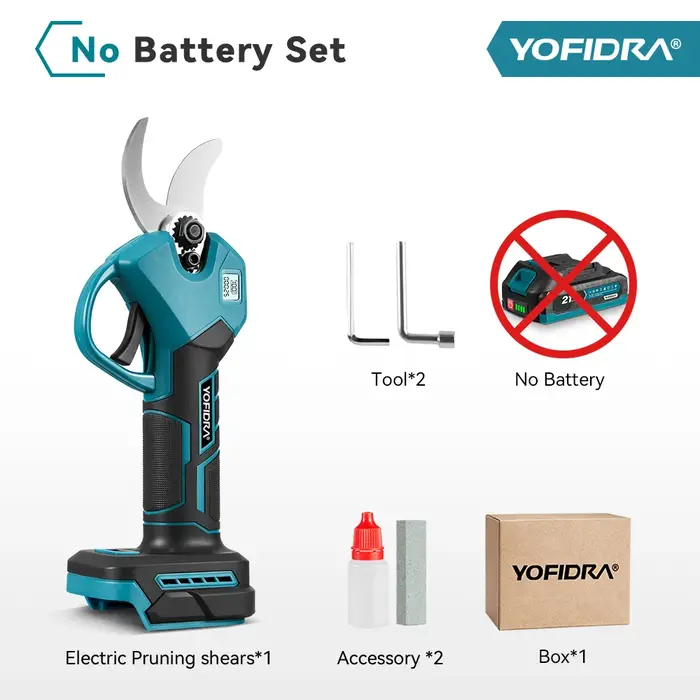 YOFIDRA 30mm sécateur électrique sans brosse sans fil portable verger arbustes taille arbre Branches Cutter pour Makita 18V batterie broche