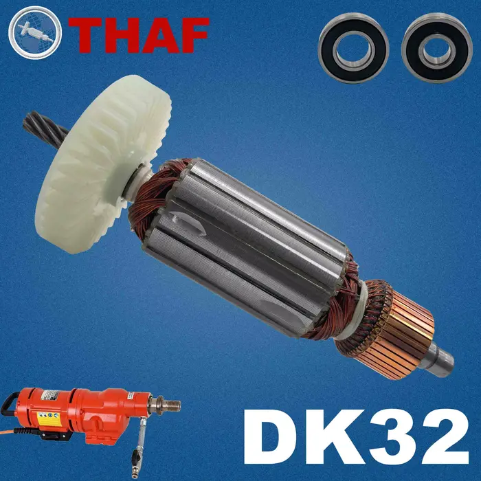 AC 220V 240V DK32 Induit Rotor pour WEKA Machine de forage Pièces de rechange Foreuse à cœur DK 32