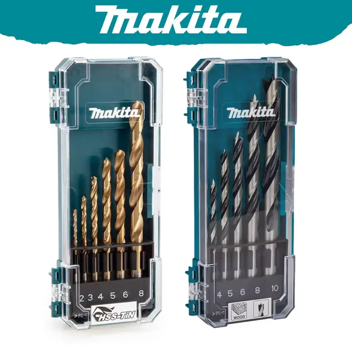Makita D-72833 D-72861 jeu de forets pour métal/bois HSS-Tin foret hélicoïdal diverses tailles accessoires d'outils multifonctionnels