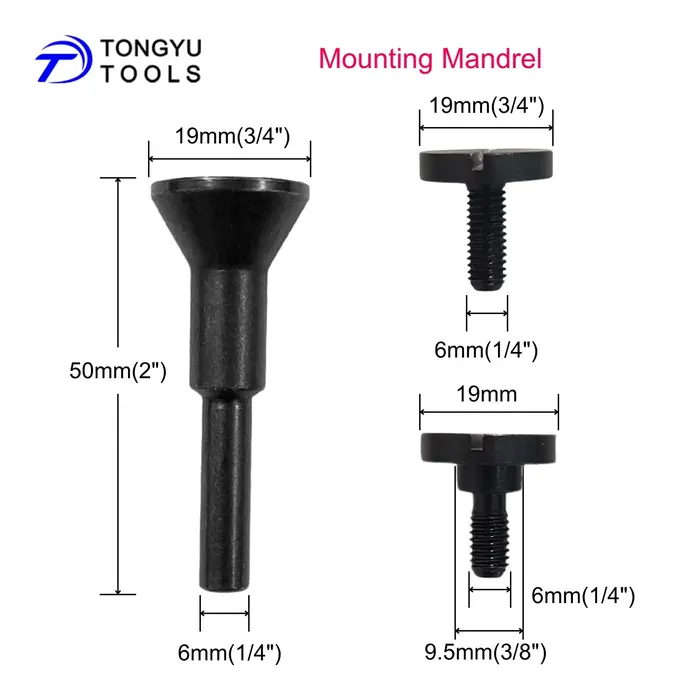 Adaptateur de montage de mandrin avec tige de 1/4 pouce et trou