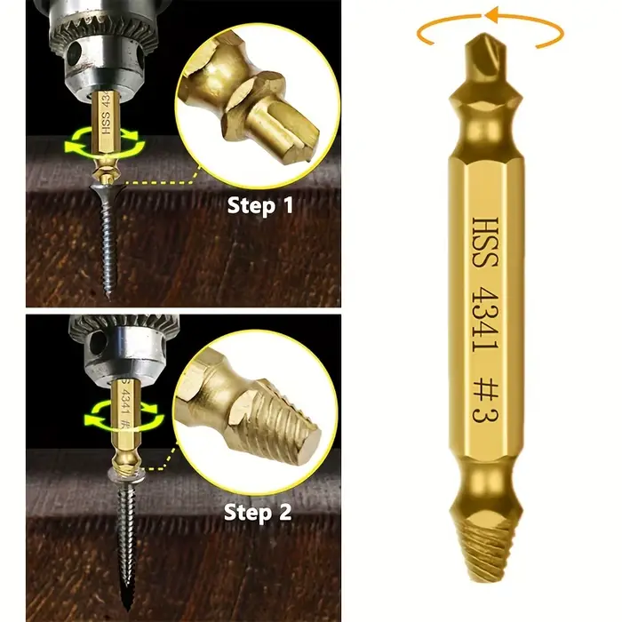 Jeu d'extracteur de vis endommagé