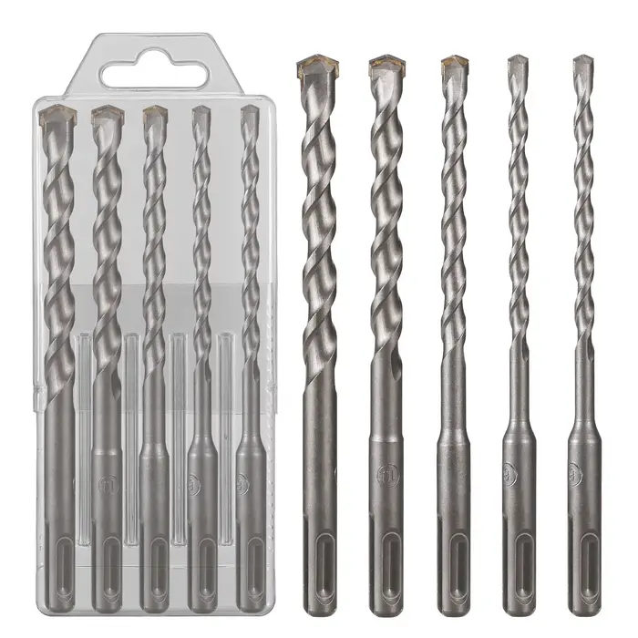 Jeu de forets en carbure à distance avec marteau électrique, tige SDS PLUS, 6mm, 6mm, 8mm, 10mm, 12m