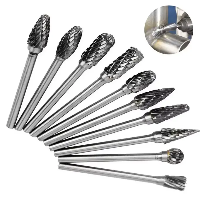 Fraise à dessin en carbure à tige de 3mm, outil rotatif, fraise diamant rotative pour Dremel métal b