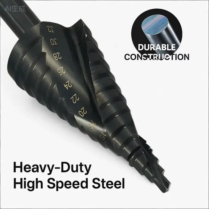 HSS Cobalt étape foret 4-32mm spirale cône Bit Triangle tige métal bois forage alésoir haute vitesse acier bricolage outil
