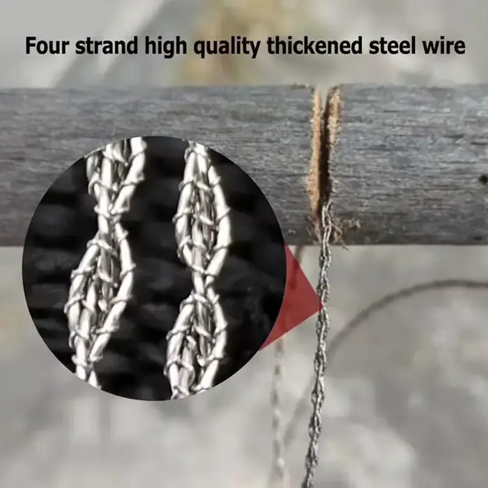 Fil de scie de survie, câble de sauvetage tiré à la main pour couper des tuyaux en PVC