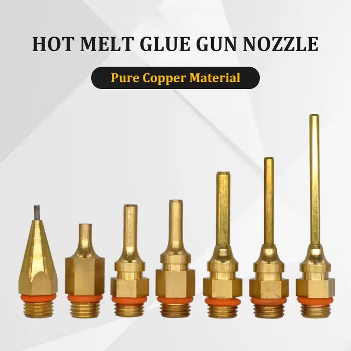Pistolet à colle 18 pièces/ensemble buse en cuivre petit-alésage Long court grand diamètre pistolet 