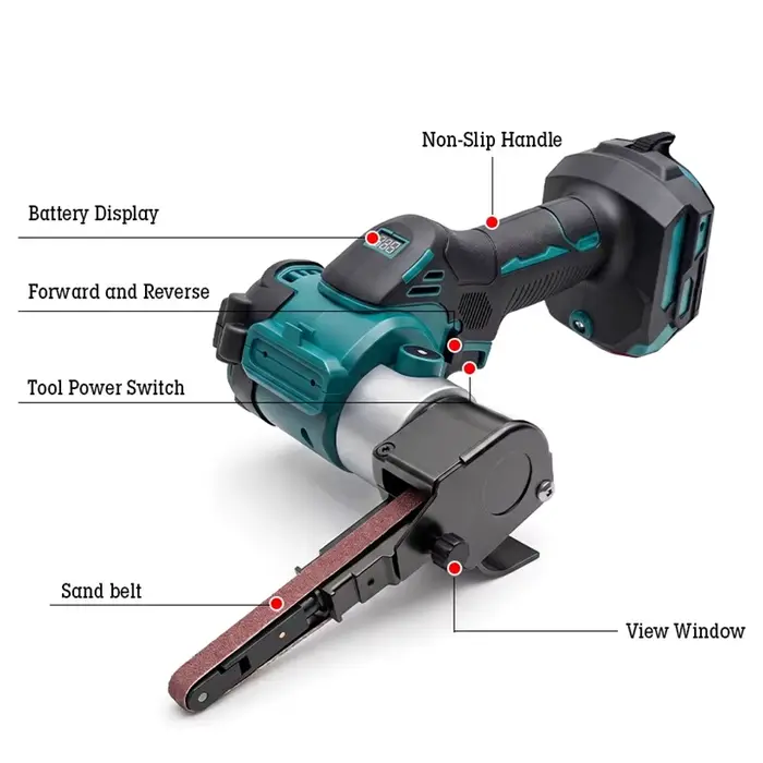 Mini ponceuse à bande électrique sans fil Makita 18V