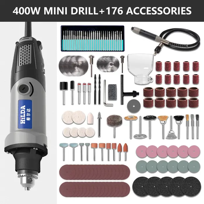 HILDA perceuse électrique Mini graveur outil rotatif 200/400W