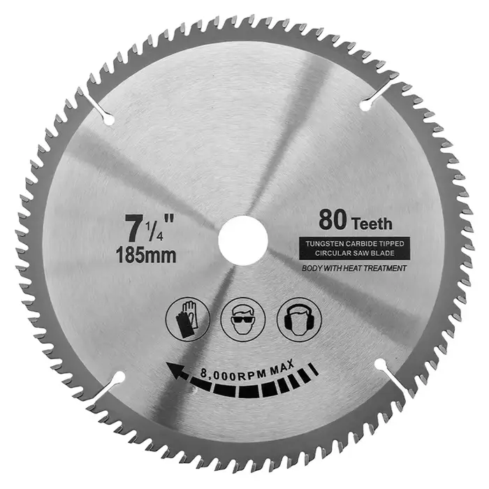 Lame de Scie Circulaire en Carbure de Bois, Disque de Coupe TCT, 185mm x 80T x 20mm, Outils de Trava