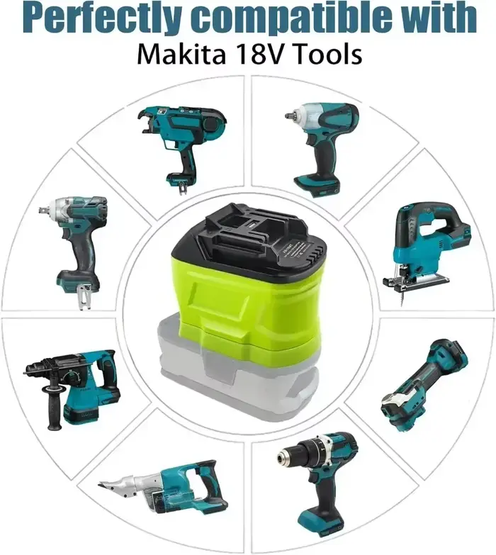 Convertisseur adaptateur de batterie pour batterie Li-ion Ryobi 18V